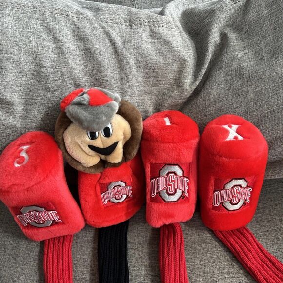 Ohio State Buckeyes Golf Club Headcovers Lot Of 4 Excellent Condition - Picture 2 of 7